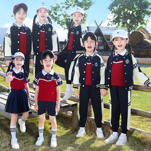 Kindergarten Garden Clothes Spring and Autumn Clothes Baseball Clothes Teachers Sports Two-Piece Suit Primary School Students' School Uniform British Children's Class Clothes