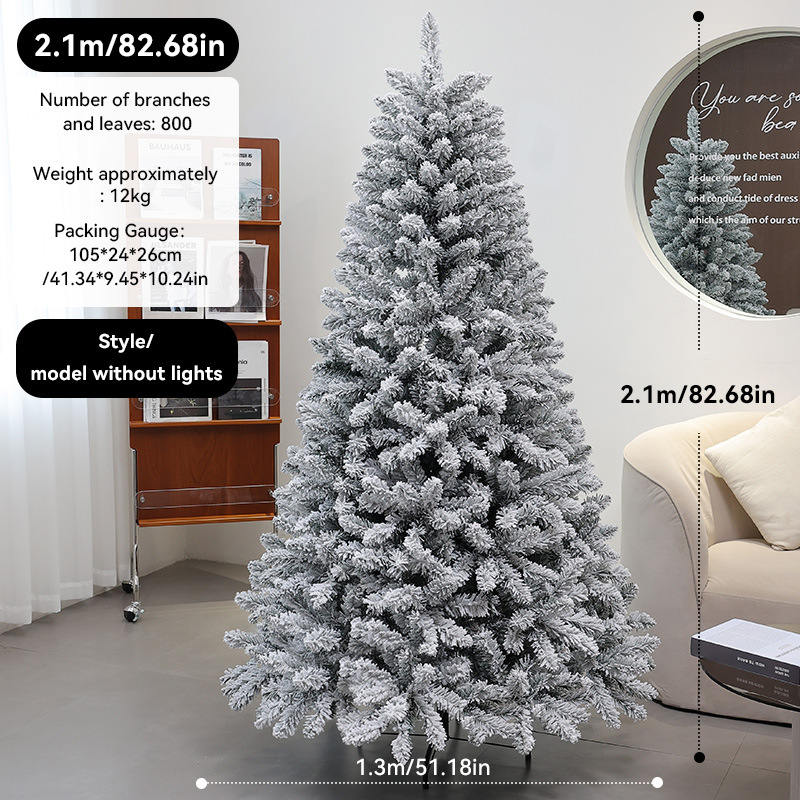 Árbol de Navidad transfronterizo en paquete encriptado, árbol de Navidad de PE grande y plegable para el hogar, árbol de Navidad artificial de PVC