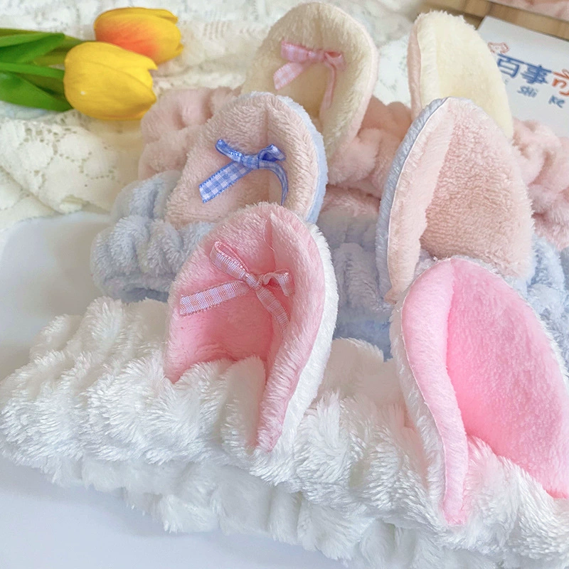 Cute Cat-Ear Headband for Face Washing and Makeup, Soft Plush, 20×5.5×3 cm, Multi-Color