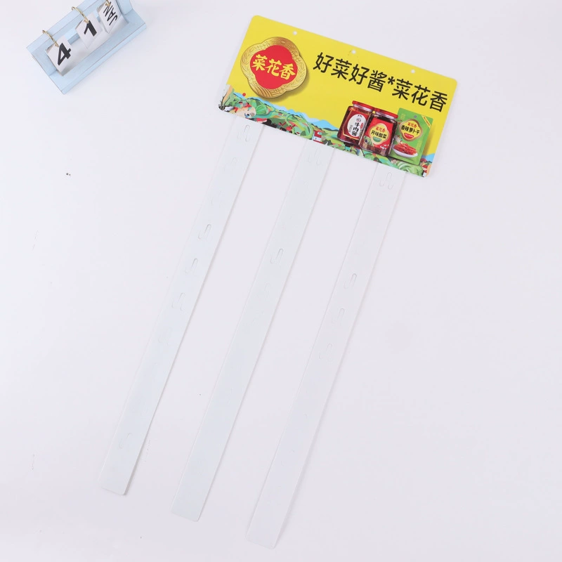 PP пластичная вися прокладка Подгонянный дисплей продукта супермаркета вися прокладка Подгонянная Промотирование пищевой деятельности напечатанный Логос