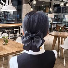 新款头花职业上班护士发网兜盘发头花蝴蝶结发网空姐银行头花发饰