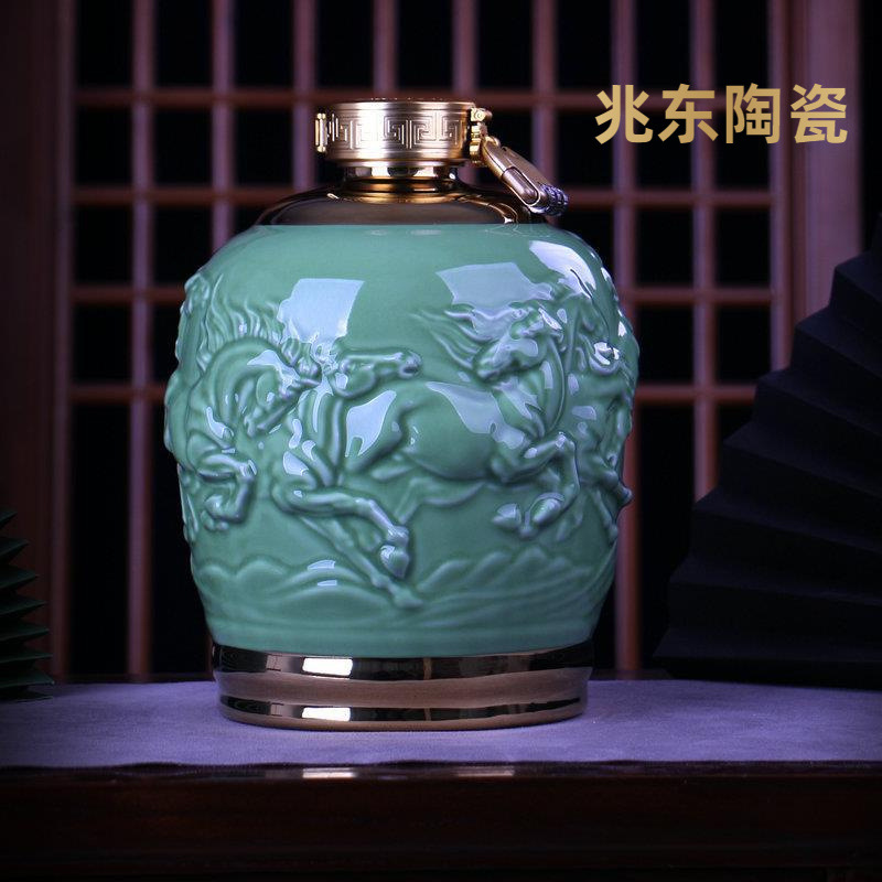 景德镇陶瓷酒瓶 5斤10斤盛世封坛装空酒瓶酒壶泡酒罐装白酒器具