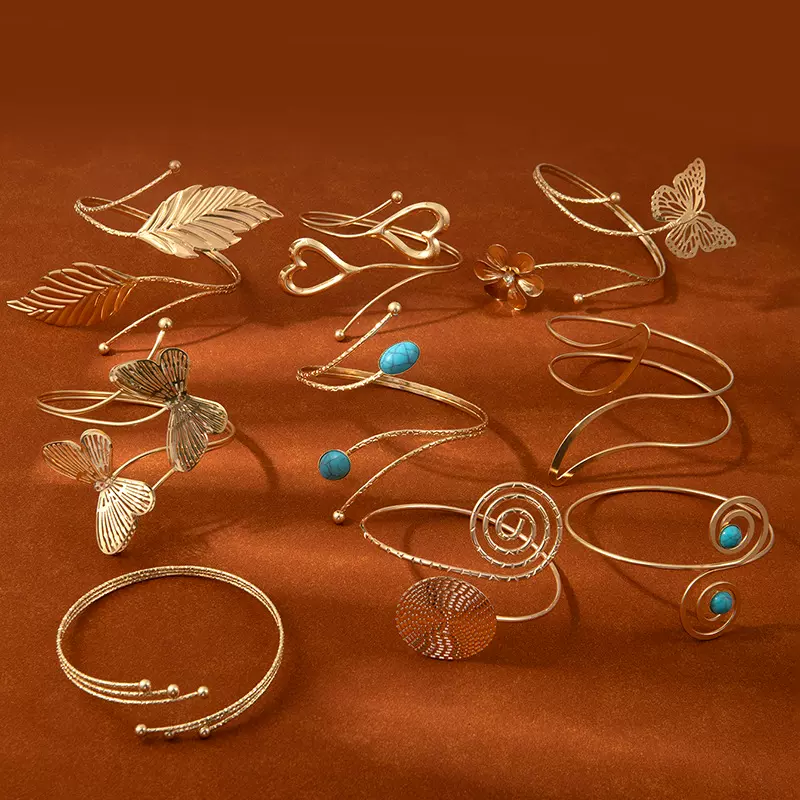 小众设计欧美风女士臂环个性开口可调节手饰品高级感手镯百搭手环