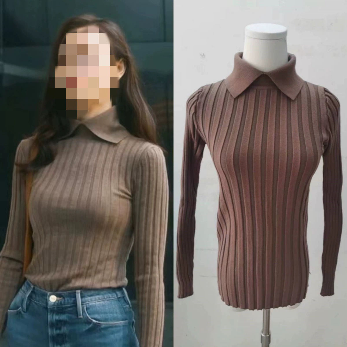 В наличии на длительное время: Весенний свитер 2025 года в стиле Ni Ni Zhu Suo Suo, однотипный весенне-осенний вязаный топ-базовый свитер для женщин