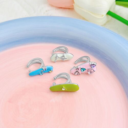 Dopamine color oil drop ear bone clip niche design candy color fresh and sweet ear clip for women without pierced earrings trendy