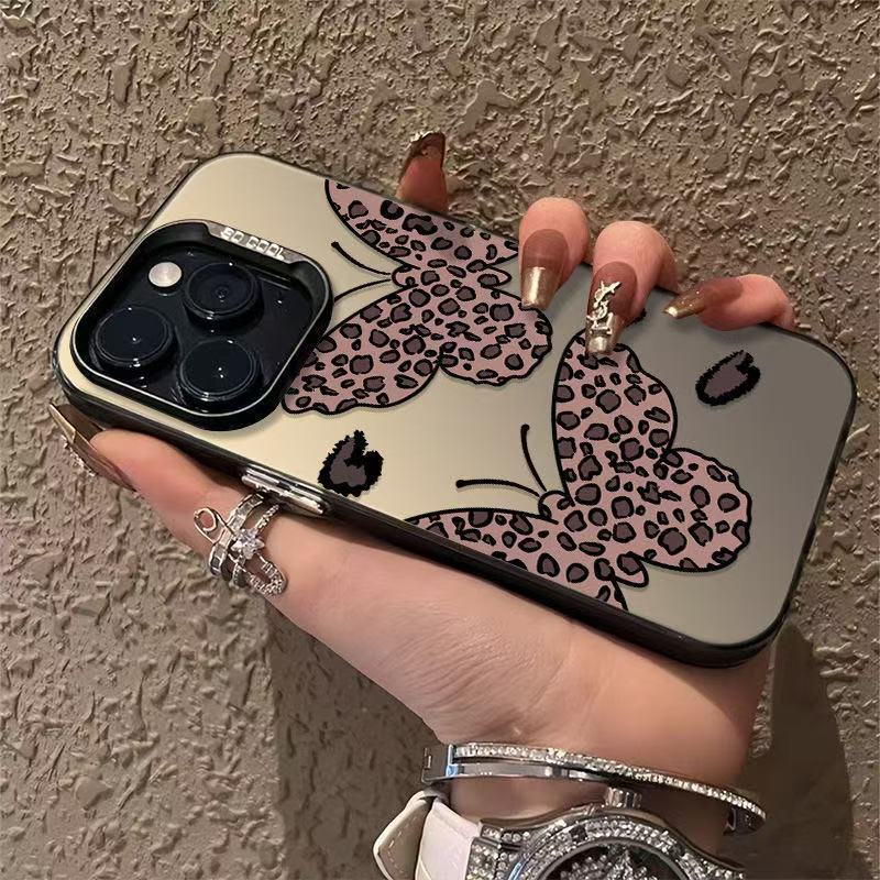 Mariposa con estampado de leopardo para Apple 16 Europa y América 16PRO nuevo 16PRO femenino 15/14 funda para teléfono móvil 12/15PRO