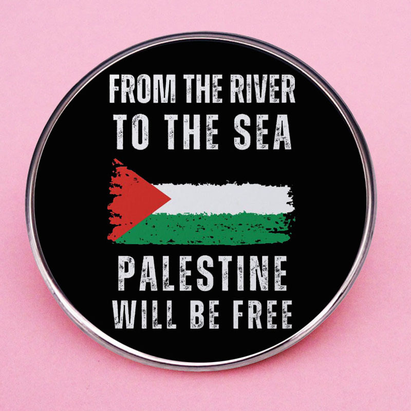 Desde el río hasta el mar Palestina será liberado broche libre Palestina pin insignia de aleación de metal