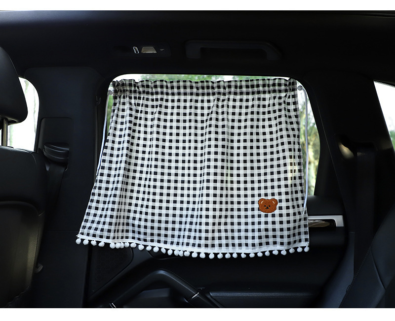 Ins car sun protection heat insulation sunshade children's cartoon suction cup side window car side block baby car interior shading