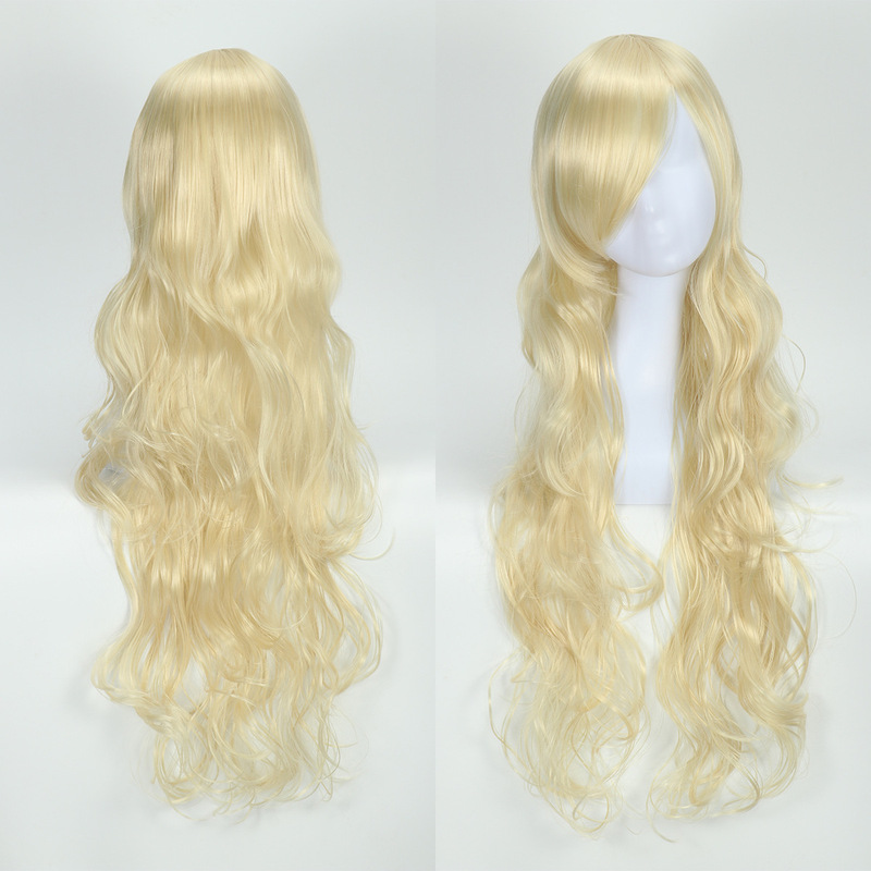 European and American Daily Cosplay Anime Wig 70cm Costume Role-Playing Colorful Long Curly Hair Chemical Fiber Full Headgear