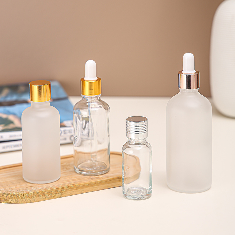 蒙砂精油瓶60ml胶头滴管瓶护肤品精华液分装瓶便携装旅行小样瓶