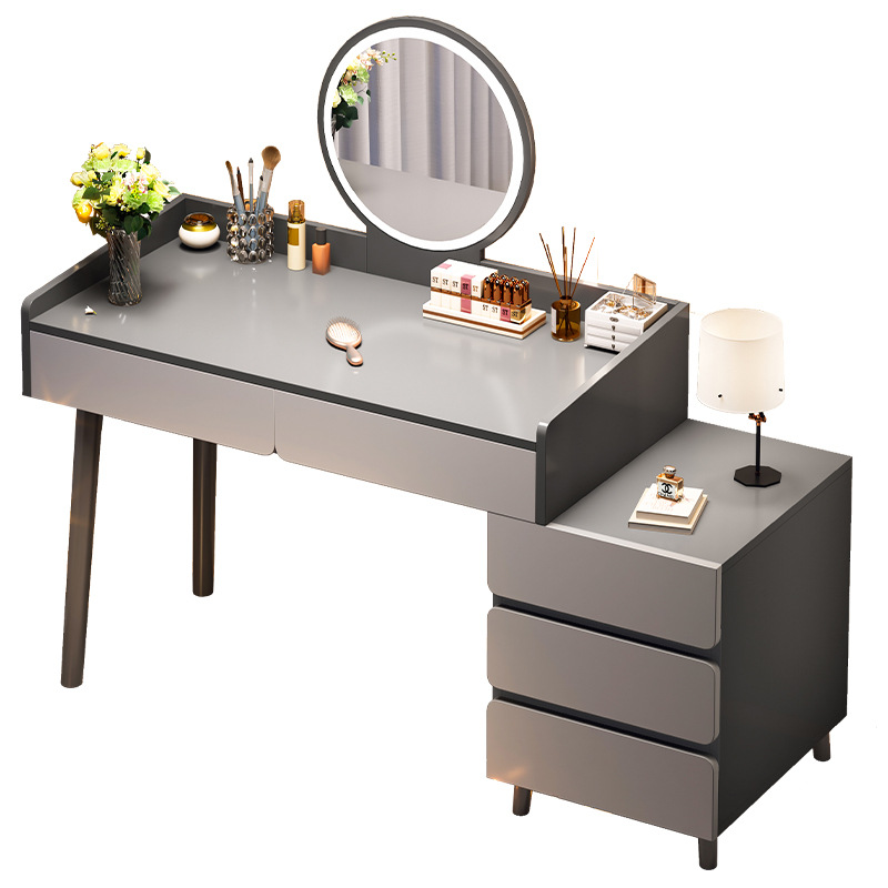 Tocador moderno simple armario lateral integrado pequeño apartamento dormitorio Luz de lujo escritorio mesita de noche armario de almacenamiento tocador