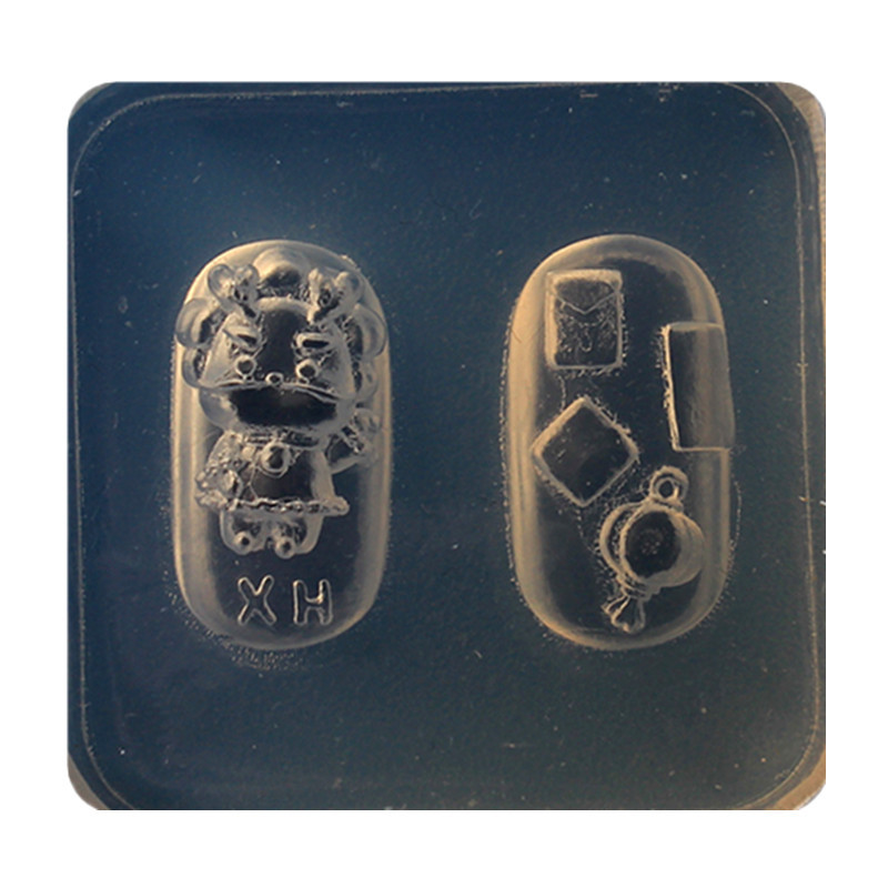 Serpiente de dragón uñas moldes de silicona congelado simple arco mariposa nacional de moda dragón bebé león despierto adornos de uñas abrasivos