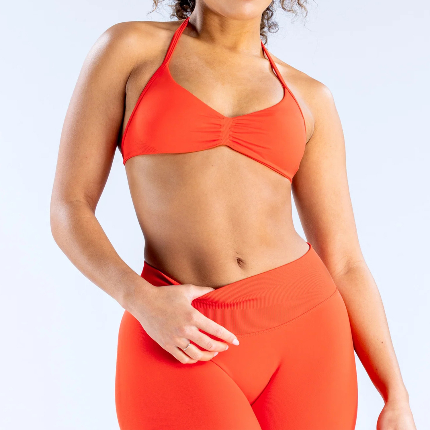 Chaleco halter de yoga sin costuras transfronterizo pantalones de yoga de cadera elásticos altos pantalones de fitness tirantes conjunto de sujetador deportivo