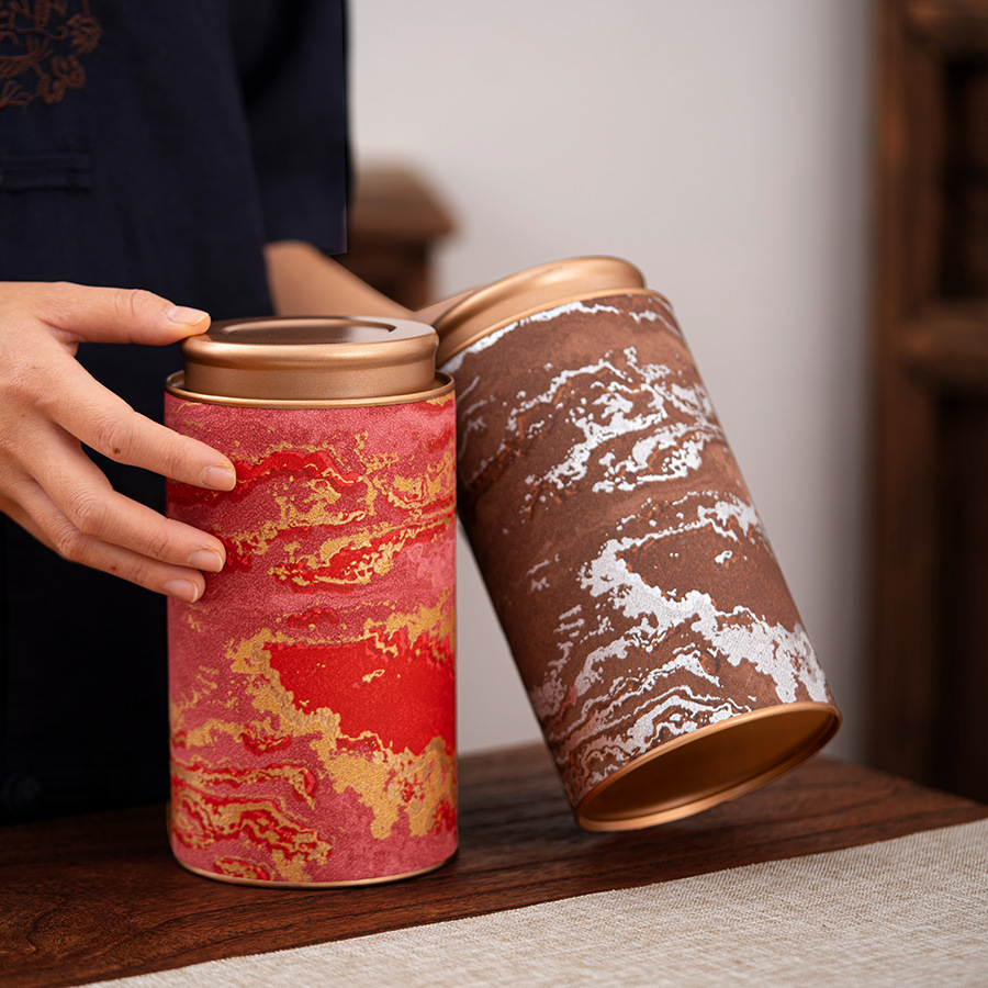创意高档茶叶罐普洱茶白茶花茶红茶储存空盒密封罐子现货可烫印