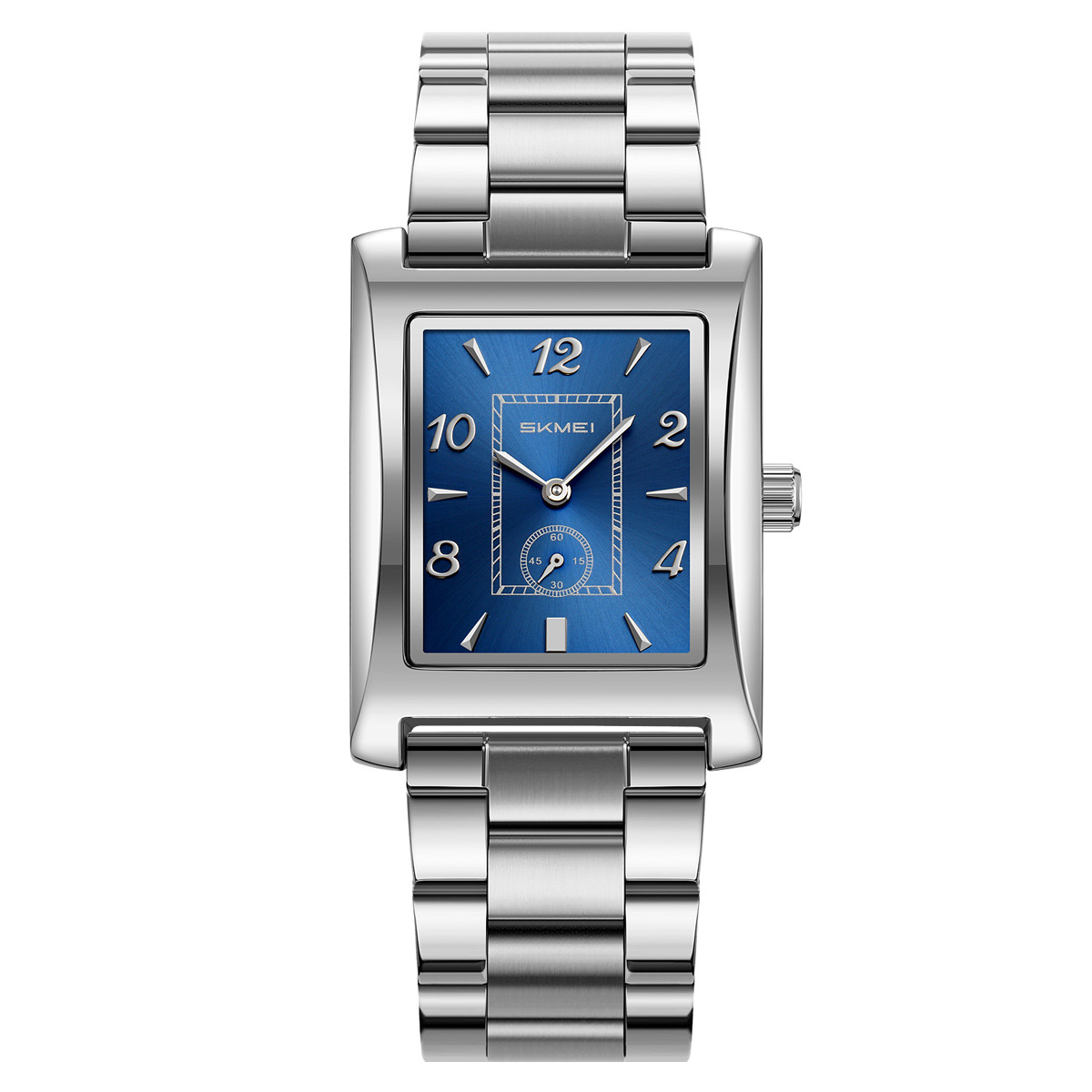 Momento cuadrado de acero para hombres reloj de cuarzo comercial impermeable relojes de hombre comercio exterior fábrica de personalización spot transfronterizo