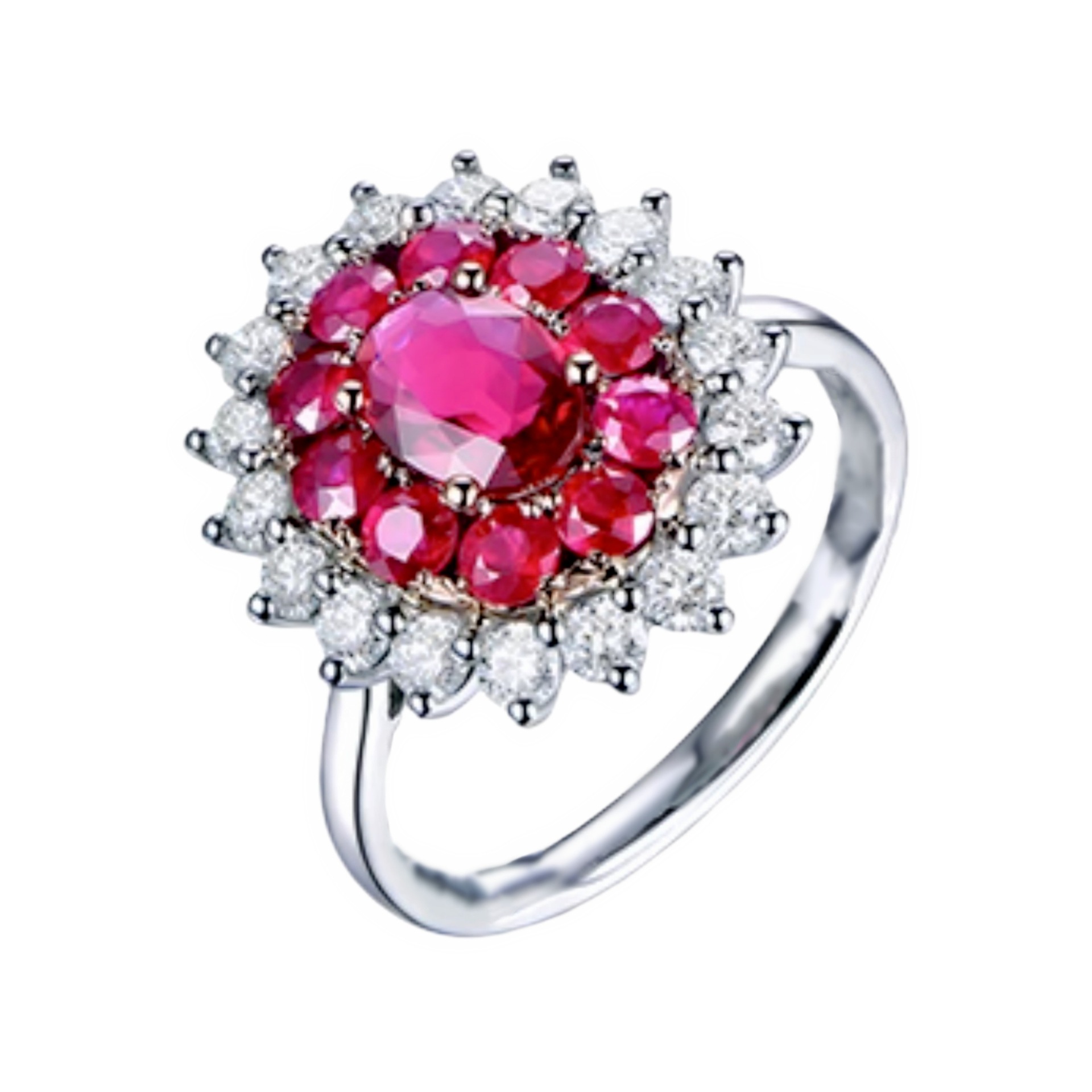 Anillo estilo princesa diana con zafiro joya chapada en oro mujer_voghion.com