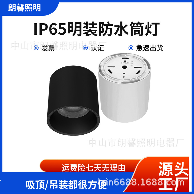 LED waterproof open downlight high-power aluminum lamp body station dock outdoor IP65 with 20W30W40W50W radiation