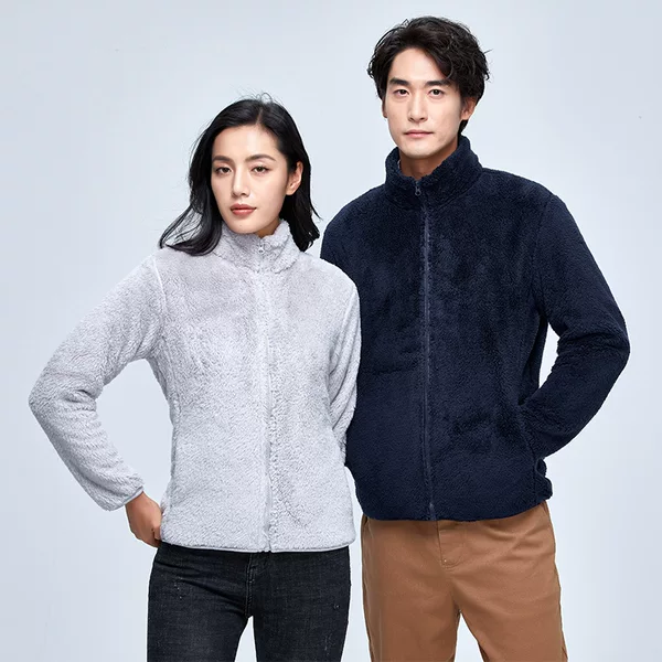 Foreign trade autumn and winter couple cashmere coat men's stand collar fleece jacket women's polar fleece jacket jacket liner