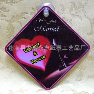 厂家供应吸盘车贴灵悦品牌吸盘警示贴 LYX-03吸盘警示贴 吸盘车贴