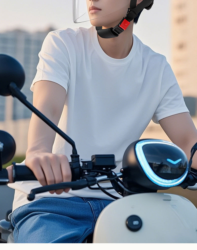 New National Standard Certified Double-Mirror Electric Motorcycle Helmet for Women and Men Battery Car Half Helmet Summer Sun Protection Safety Helmet