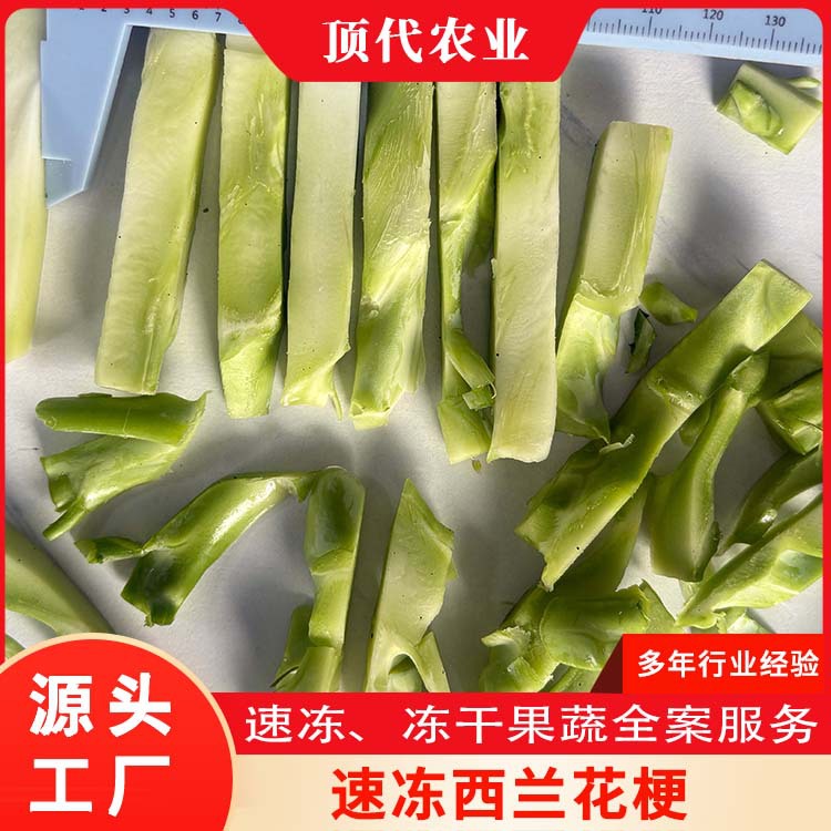 速冻西兰花梗定制 速冻蔬菜西餐配菜外卖轻食 速冻绿花菜
