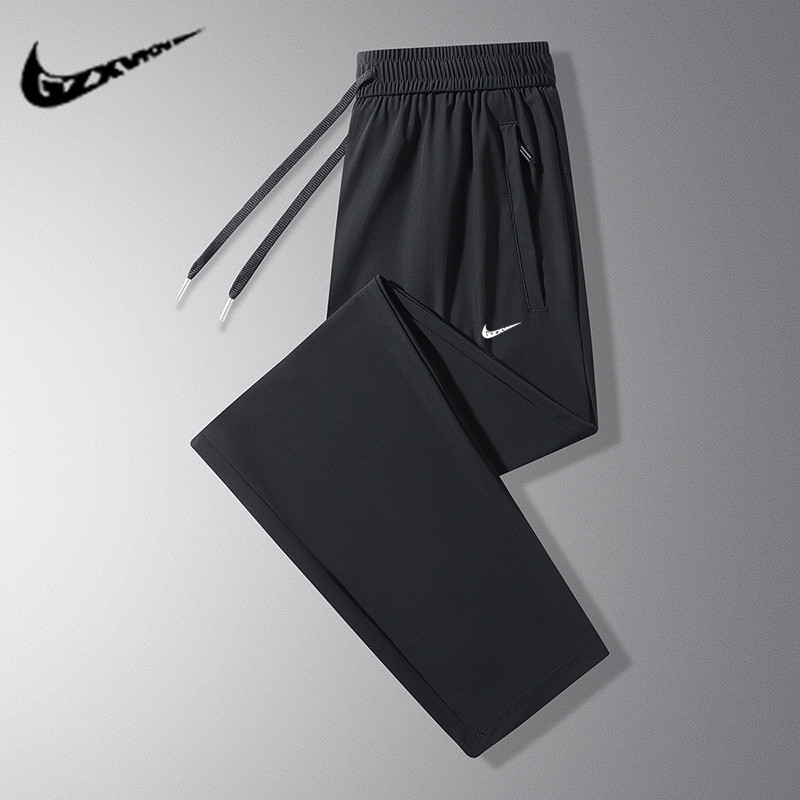 Cross-Border 2025 Quick-Drying Pants Men's Summer Thin Youth Ice Silk Breathable Straight Casual Sports Pants Men's Trousers