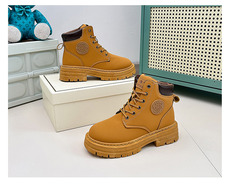 Stivaletti donna retro con suola spessa comodi ed eleganti_voghion.com