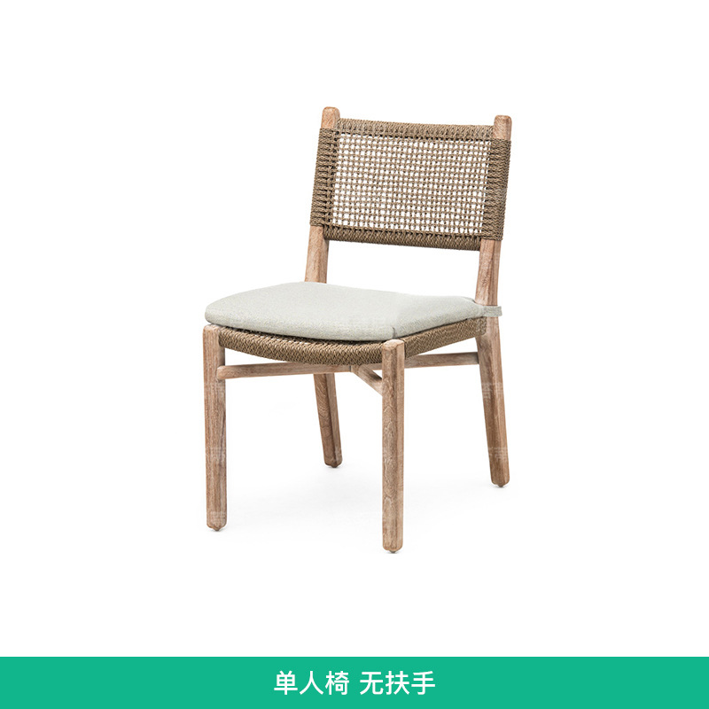 Mesas y sillas de teca para exteriores para patios de villas, muebles impermeables y resistentes al sol para jardines exteriores, mesas largas de madera maciza anticorrosivas resistentes al desgaste.