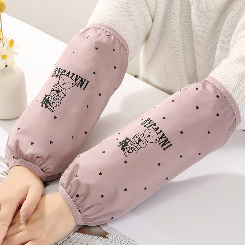 Fashion Waterproof Sleeve Covers Autumn/Winter Long-Padded Down Jackets Anti-Dust Protective Sleeves for Women Cartoon Student Adult Sleeve Sets Factory Wholesale