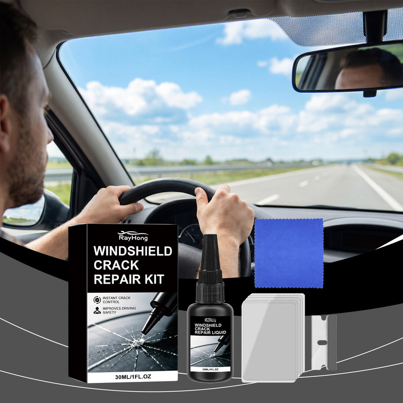 RAYHONG Windshield Repair Kit: For clear, everyday visibility, this kit contains windshield repair fluid for your car's front windshield RAYHONG Windshield Repair Kit: For clear, everyday visibility, this kit contains windshield repair fluid for your car's front windshield