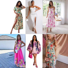 欧美外贸原单女装连衣裙夏季杂款特价品牌尾货跨境批发货源欧美风