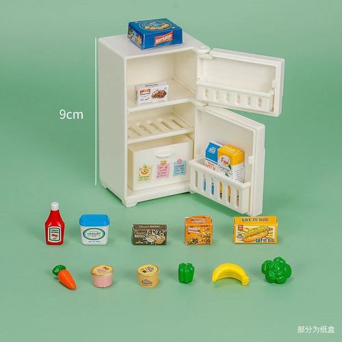 1:12 Scale Dollhouse Mini Furniture Micro Model Kitchen Scene Playing Toy White Refrigerator