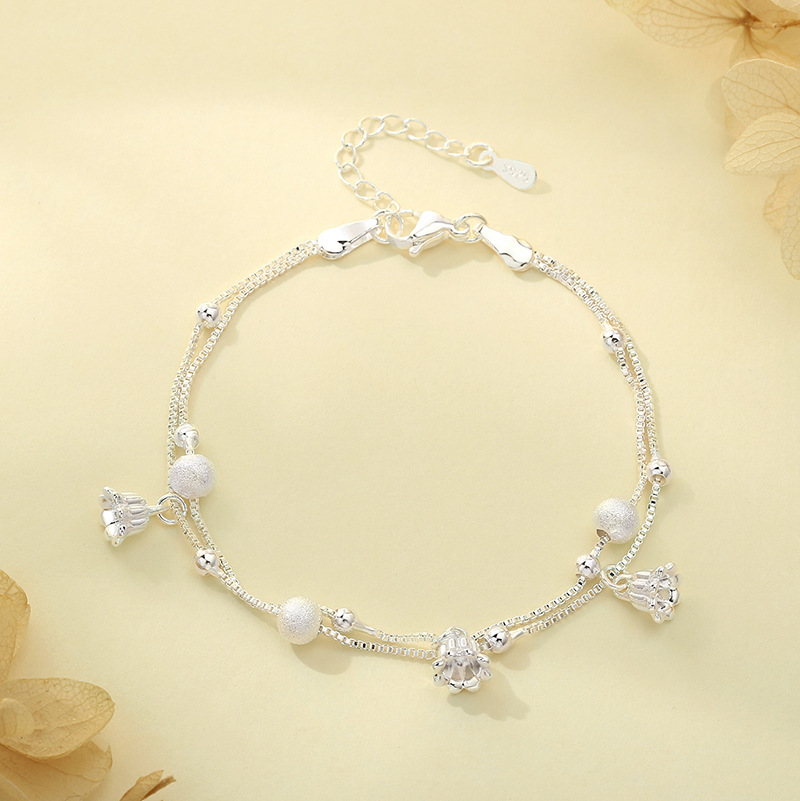 Factory New Product Lily of the Valley Flower Bracelet for Women 2024 New Hot Style Simple Versatile Small Fresh Niche Hand Jewelry