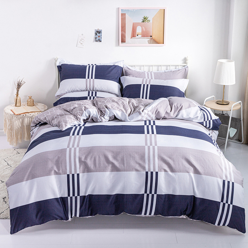 Pure Cotton Four Piece Bed Sheet Set Soft And Breathable Fabric_voghion.com