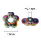 UV color plated sequins hollow flowers beaded translucent flowers acrylic beads DIY mobile phone chain accessories