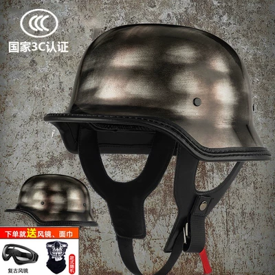 Lightweight Four-Season Breathable Scoop Helmets | Motosiklet dəbilqələri - m-upgraded-color-silver-calfskin-edge-world-war-ii-soldier