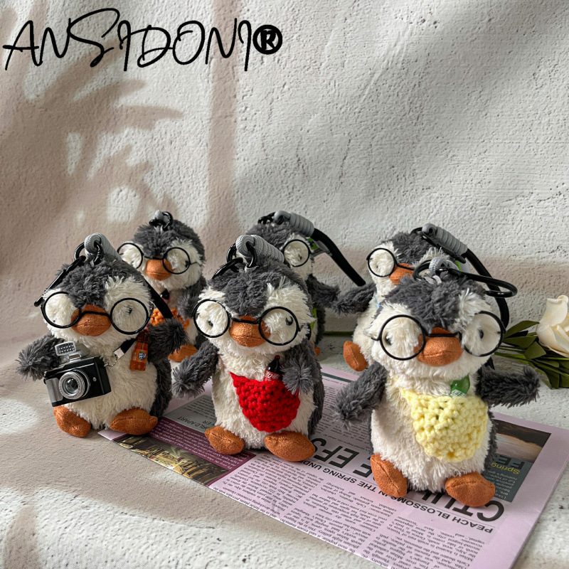 High-End-Cartoon süße Plüsch kleine Pinguin Puppe Tasche Anhänger Auto Schlüsselanhänger Rucksack Dekoration_voghion.com