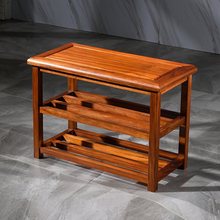 多层鞋架柜花梨木全纯实木中式榫卯可坐家用门口小鞋柜换鞋凳