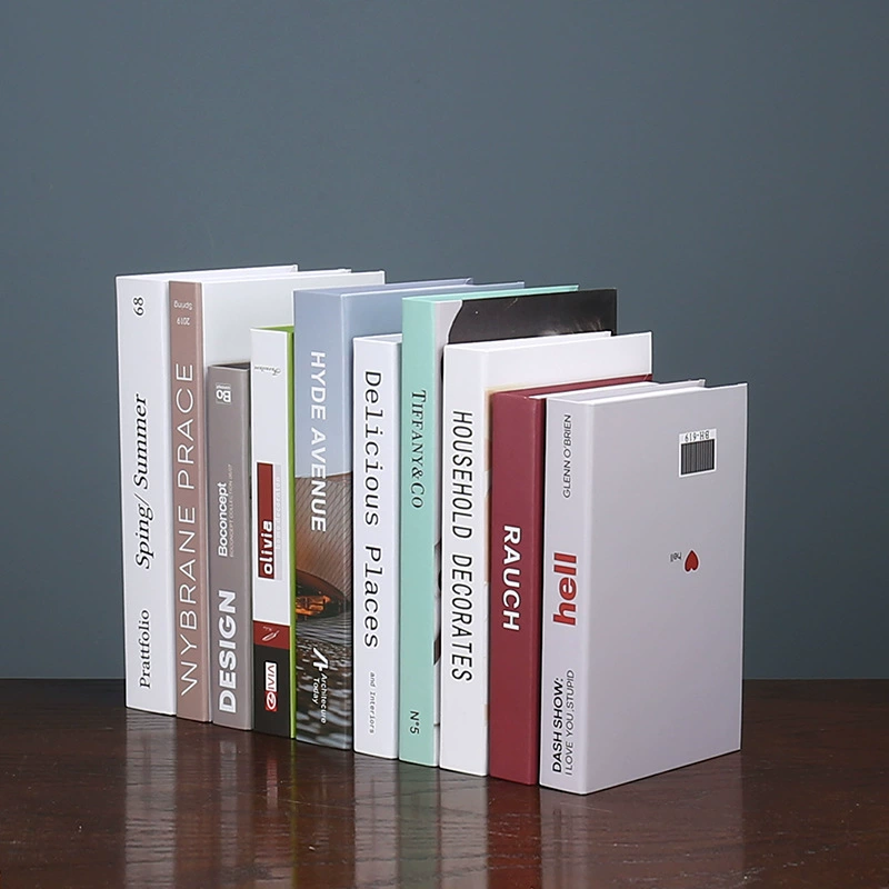 Новые поддельные книжные украшения, современная легкая роскошь, модельная комната, study-стеллаж, реквизиты для книжного шкафа