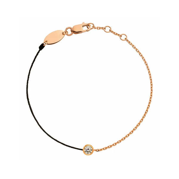Black golden bracelet, pink gold