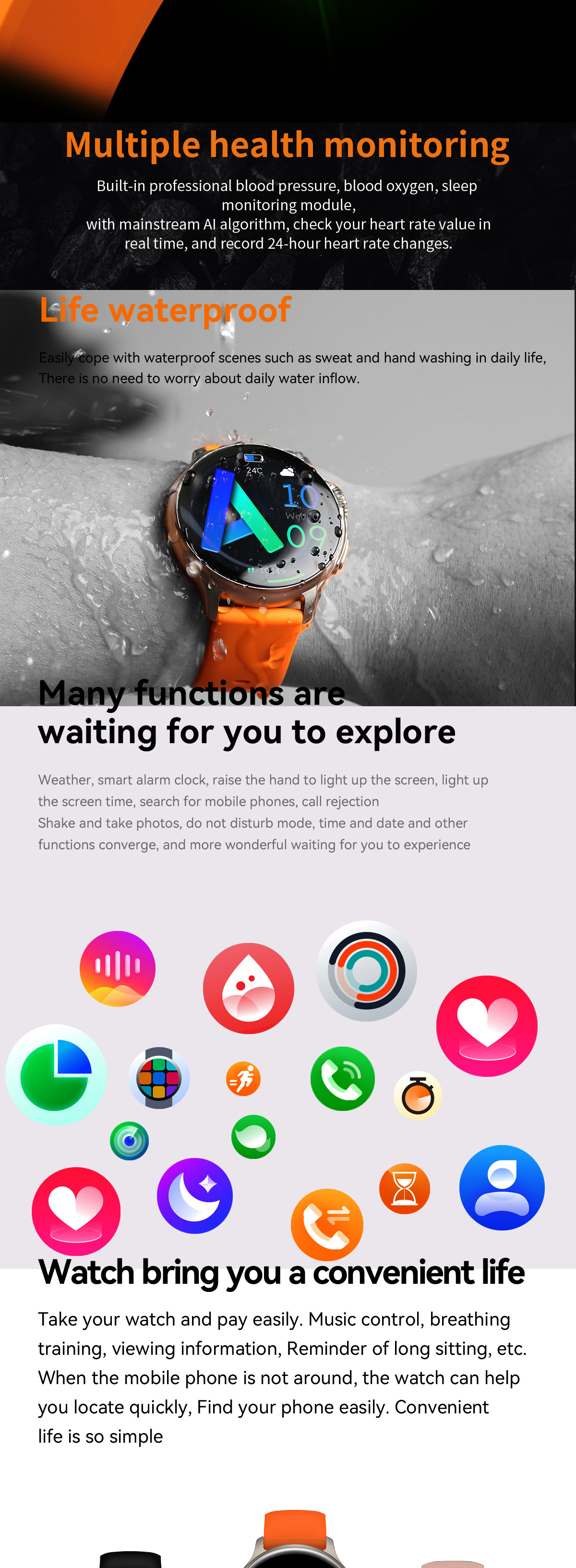 Smart Watch K58 1.43 inch Screen Ultra Series Bluetooth Call_voghion.com