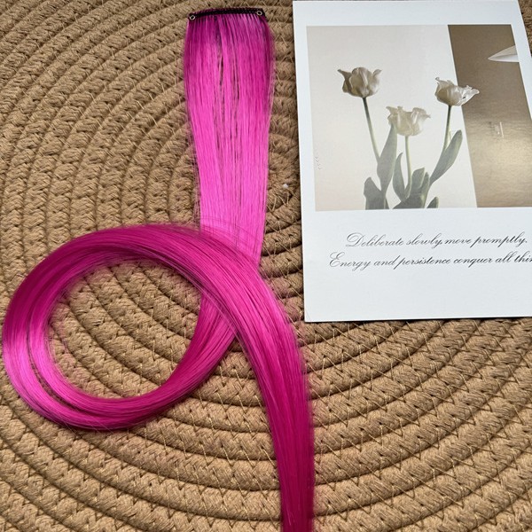 Peruca de color extensión de cabello pieza colgante oreja pieza de teñido de cabello simulado cabello de alta temperatura cabello rizado cabello recto adornamiento de cabello de color