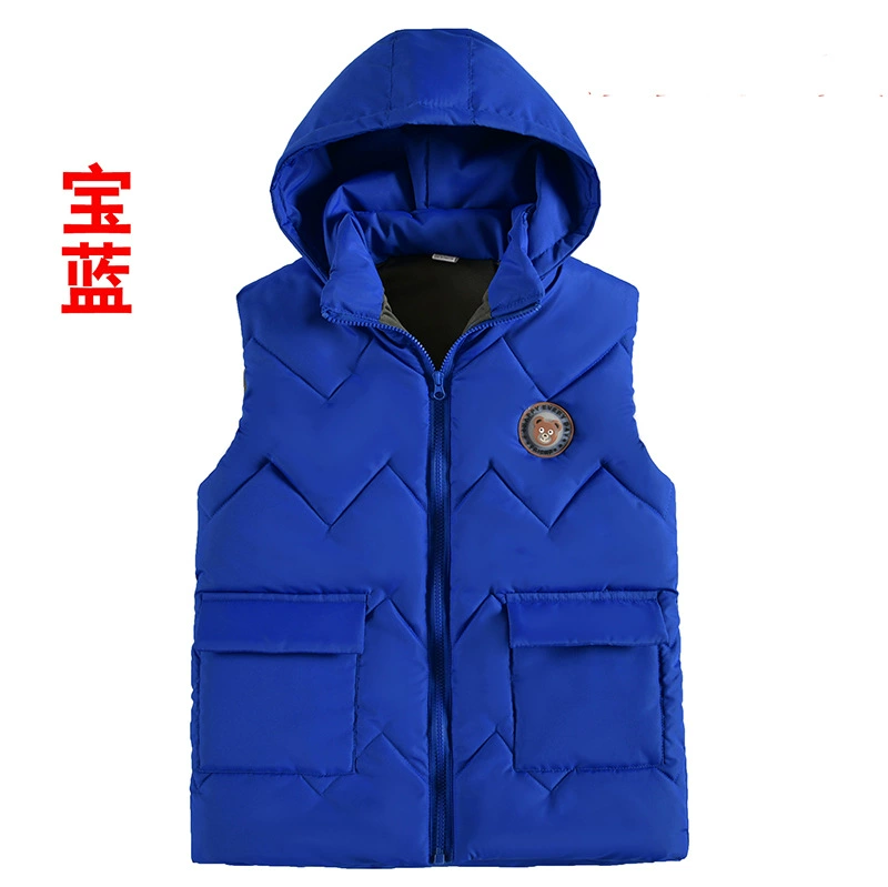 Vest for boys with down, children's tank top, hoody