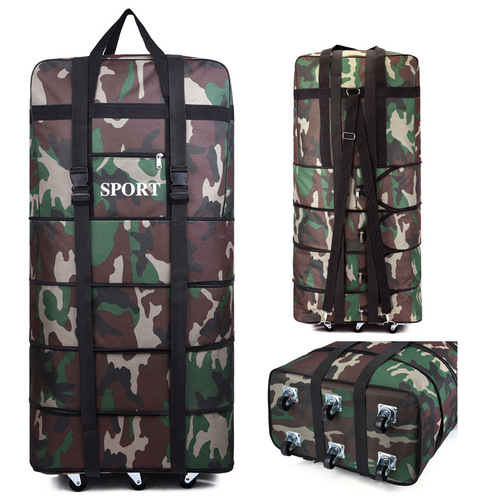 158 Airline Check Bag Folding Large Capacity Moving Luggage Wheel Bag Travel Bag Luggage Bag