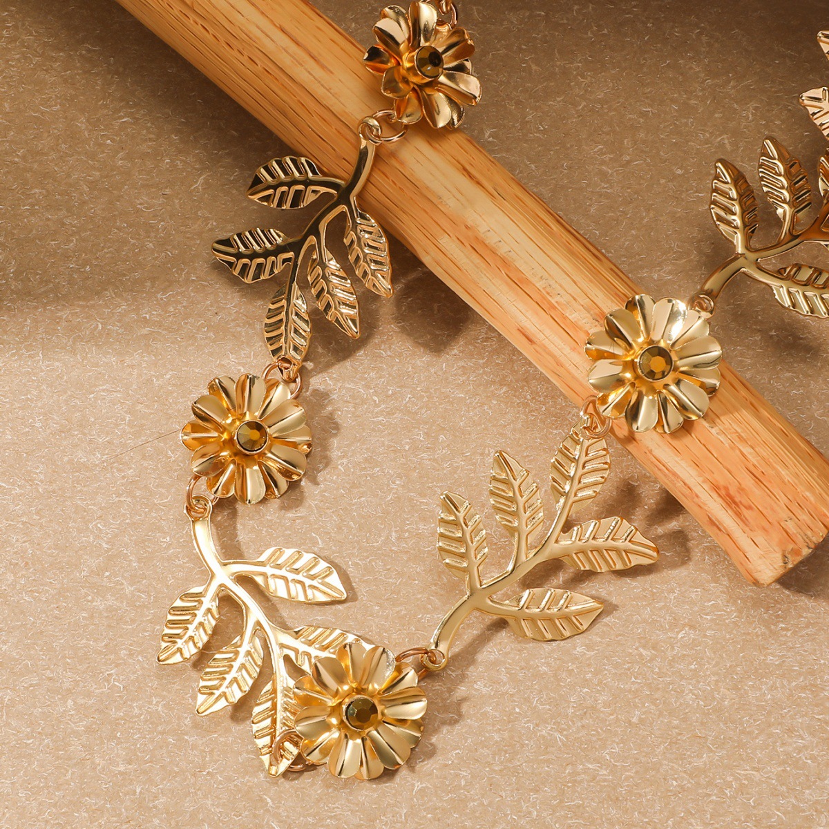 Amazon metal correa de pelo aleación barroco flores de hoja de diamante correa de pelo diosa correa de pelo hebilla de pelo adornamiento para el cabello