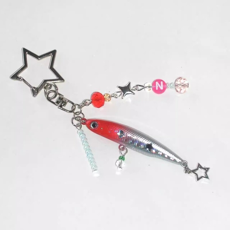 Funny and Creative Small Fish Pendant Keychain, Jingle Fish Bait Lure, Fishing Bag Pendant, Car Pendant Gift
