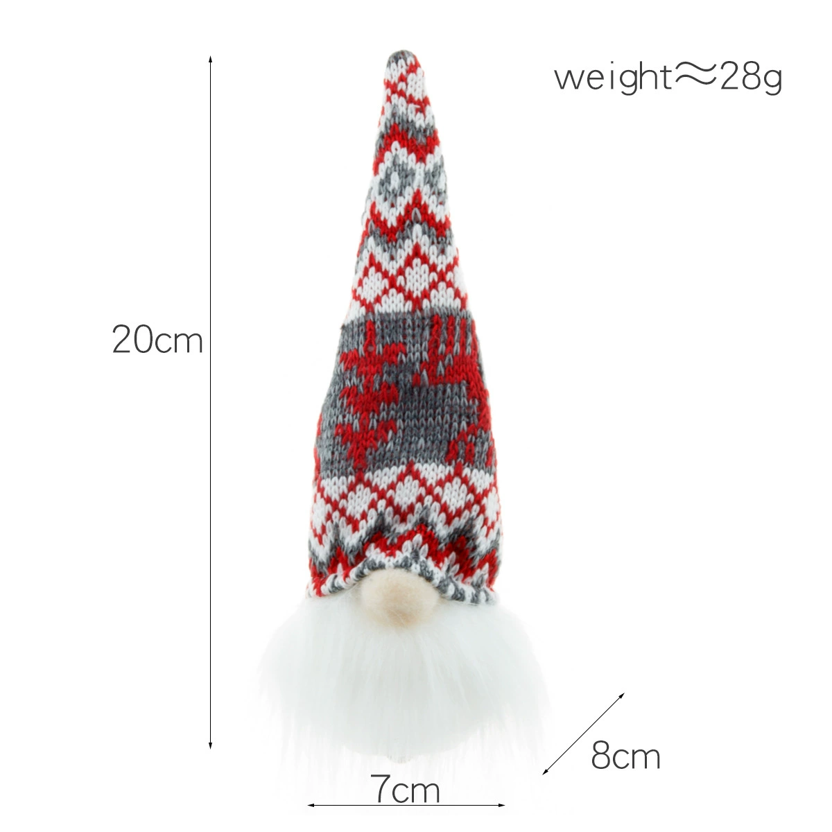 Christmas gnome night light pendant, knitted hat LED decoration, warm glow, single or 5‑pack