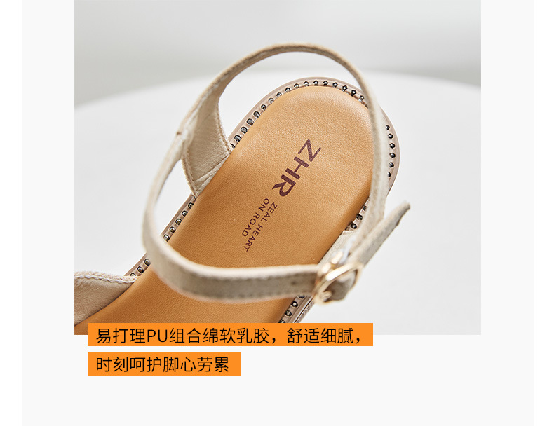 Sandal nữ đế xuồng cao gót thời trang dễ phối đồ — AY38 màu đen chi tiết 16