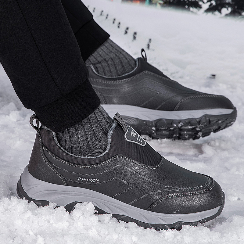 Zapatos de invierno de mediana edad nuevos zapatos de deporte de ancianos con zapatos de algodón de lana, zapatos casuales de papá, calentamiento de mamá
