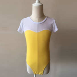 儿童舞蹈服形体短袖女童练功服定制LOGO形体服服装短袖练功服棉